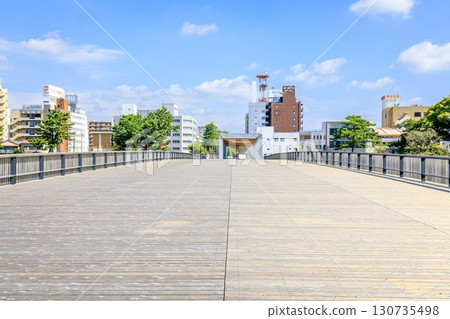 Sakurajo Bridge over the Otsu River in Okazaki City 130735498