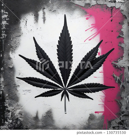 大麻植物輪廓插圖 / 大麻 130735530