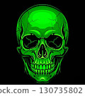Green skeleton black background 130735802