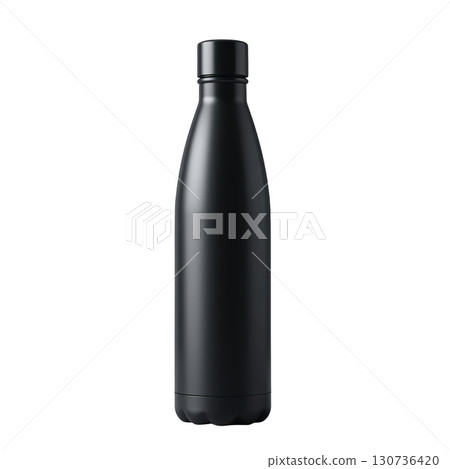 Stylish Black Insulated Bottle for Hydration and Travel with Modern Design and Sleek Finish 130736420