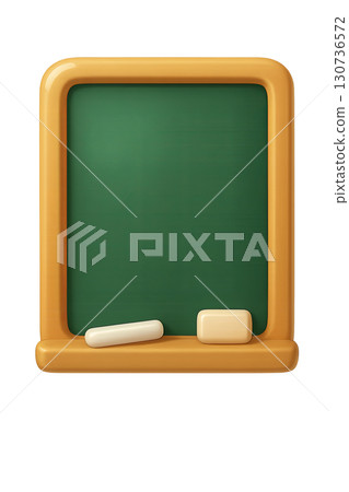 Isolated chalkboard with erasers for back to school concept Isolated chalkboard with erasers for back to school concept 130736572