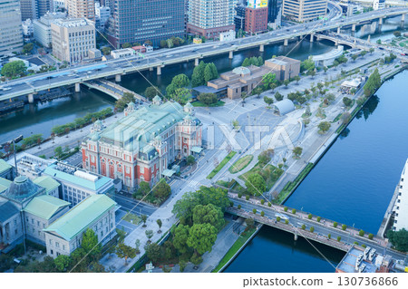 從大阪淀屋橋的高層建築欣賞禦堂筋和中之島的夜景 130736866