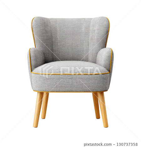 Cozy Modern Accent Chair with Soft Textured Fabric and Stylish Wooden Legs for Contemporary Living Spaces Cozy Modern Accent Chair with Soft Textured Fabric and Stylish Wooden Legs for Contemporary Living Spaces 130737358