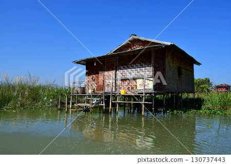 Myanmar, Inle Lake, floating village Myanmar, Inle Lake, floating village 130737443