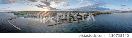 Aerial view of Malinska coastline 130738340