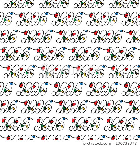2026 One Continuous line Lettering with hearts and Tulip Seamless Pattern Christmas or New Year Fond 2026 One Continuous line Lettering with hearts and Tulip Seamless Pattern Christmas or New Year Fond 130738378