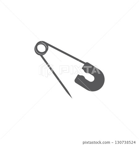 Safety Pin Icon Vector Illustration 130738524