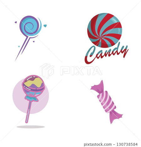 Sweet Candy icon illustration vector 130738584