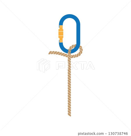 Climbing Safety Carabiner icon vector illustration 130738746