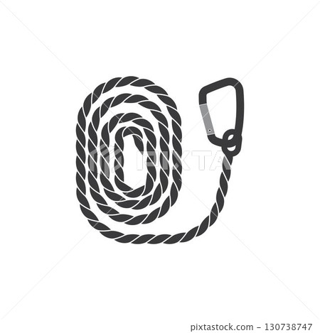 Climbing equipment icon set vector flat design Climbing equipment icon set vector flat design 130738747