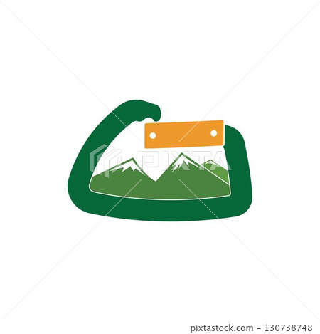 Climbing equipment icon set vector flat design 130738748