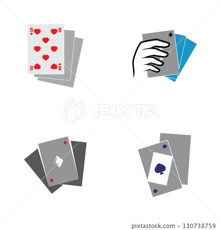 Playing card icon vector illustration Playing card icon vector illustration 130738759