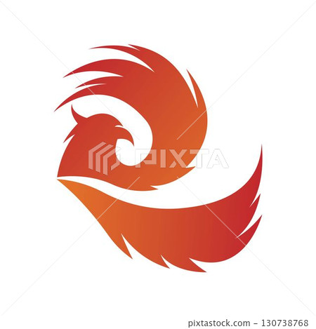 Phoenix fire bird logo vector flat design Phoenix fire bird logo vector flat design 130738768