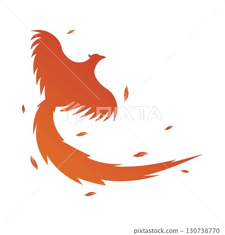 Phoenix fire bird logo vector flat design - Stock Illustration ...