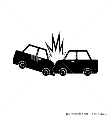 Vehicle accident icon symbol in traffic design vector illustration Vehicle accident icon symbol in traffic design vector illustration 130738778
