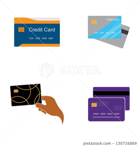 Credit card icon illustration vector Credit card icon illustration vector 130738869
