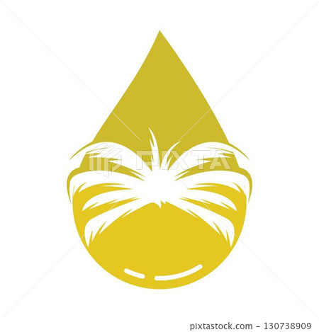 Palm oil logo vector flat design Palm oil logo vector flat design 130738909