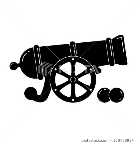 cannon icon vector illustration logo design cannon icon vector illustration logo design 130738954