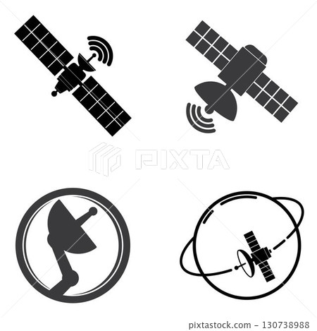 Satellite icon illustration vector Satellite icon illustration vector 130738988