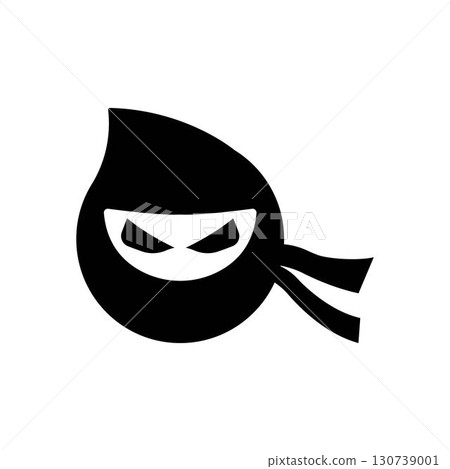 Ninja illustration logo vector template 130739001