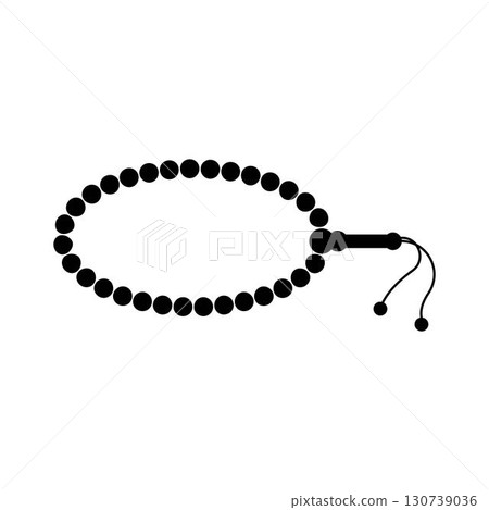 Muslim Prayer beads icon design template 130739036