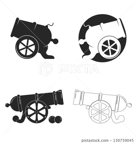 cannon icon vector illustration logo design 130739045
