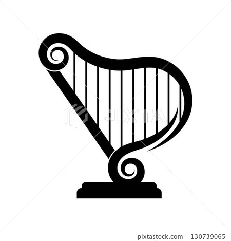 Harp illustration logo vector Harp illustration logo vector 130739065