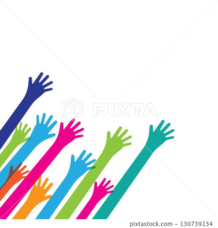 Hands up background ilustration vector Hands up background ilustration vector 130739134