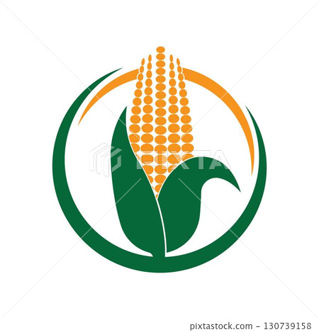Corn logo illustration vector flat design 130739158