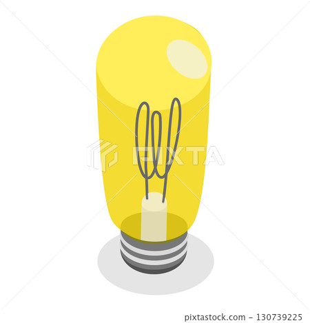 3D Isometric Flat Vector Illustration of Different Light Bulbs, Creative Thinking, Innovation. Item 4 130739225