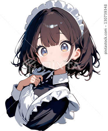 Cute maid girl 130739348