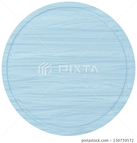 3D Material_Wooden Plate_Round_Light Blue 3D Material_Wooden Plate_Round_Light Blue 130739572