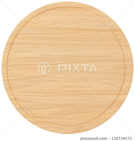 3D Material_Wooden Plate_Round_Yellow 130739573