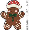 Cute gingerbread cookie, a traditional Christmas treat perfect for festive decorations and holiday designs. 130739636