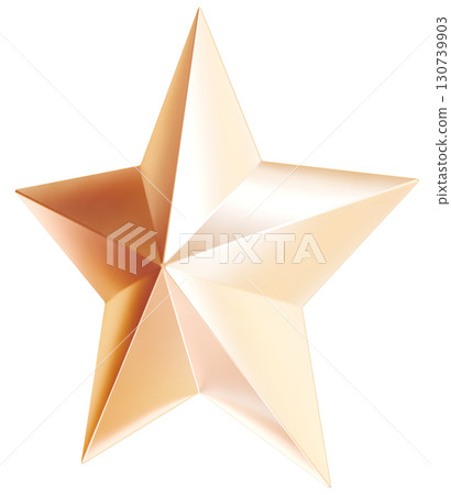 3D Ornament Star Gold 130739903