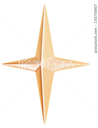 3D裝飾星金色 3D裝飾星金色 130739907