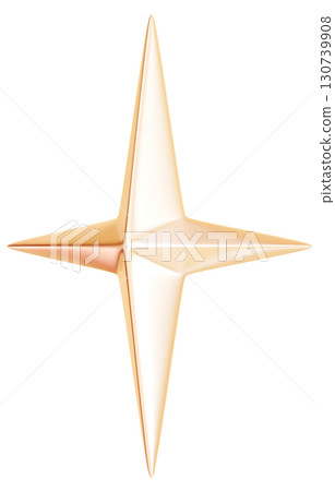 3D裝飾星金色 3D裝飾星金色 130739908