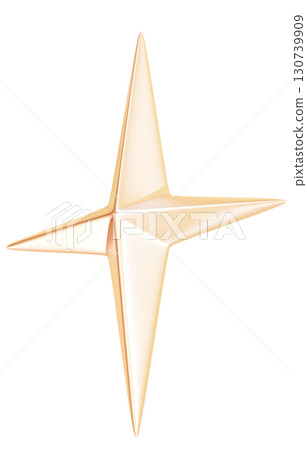 3D裝飾星金色 130739909