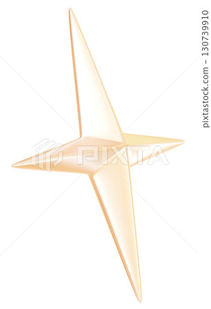 3D裝飾星金色 130739910