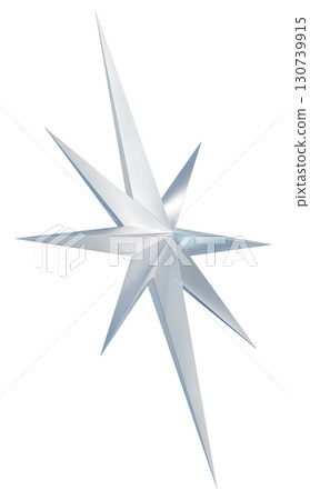 3D Ornament Star Silver 130739915