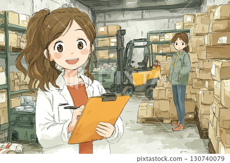 Miyu Series: Miyu working with her team in the pharmaceutical warehouse 130740079