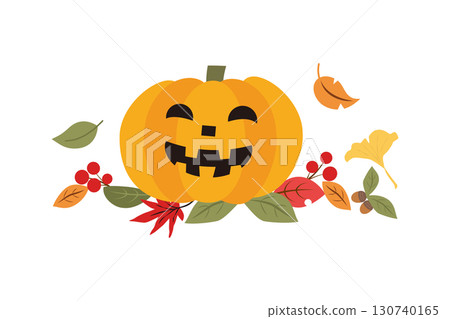 萬聖節材料2025-5向量 130740165