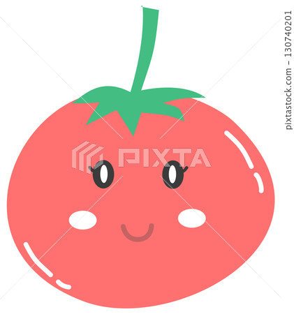 cute minimal tomato cartoon with smiling face cute minimal tomato cartoon with smiling face 130740201