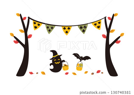 Halloween Material 2025-6 Vector 130740381