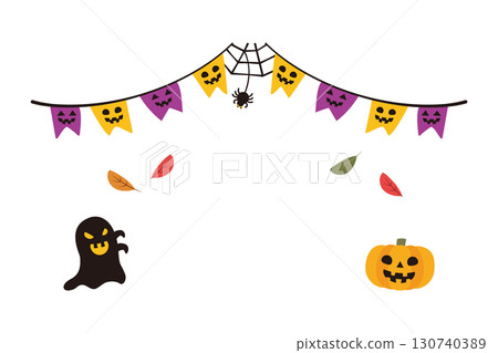 Halloween Material 2025-8 Textless Vector 130740389