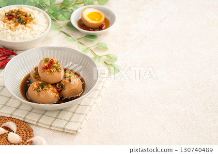 溏心蛋 雞蛋 麻藥雞蛋 韓式 Korean mayak egg クロワッサン 麻薬たまご 130740489