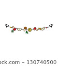 Autumn garland with mushrooms and berries 130740500