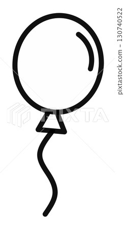 ballon icon on black and white concept ballon icon on black and white concept 130740522