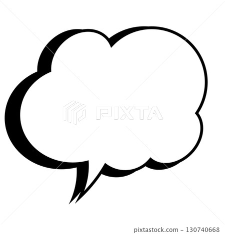 簡單的語音氣泡圖-蓬鬆 130740668