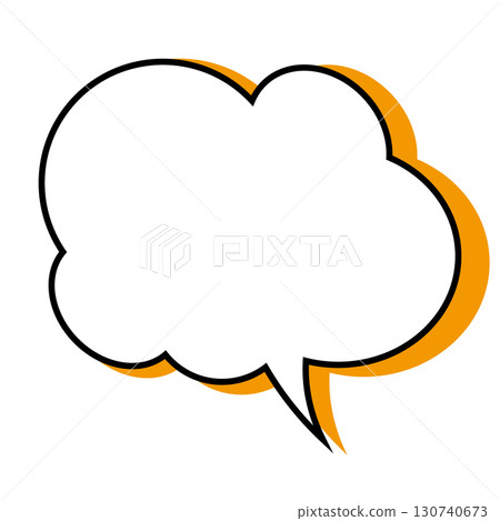 Simple speech bubble illustration - Fluffy 130740673